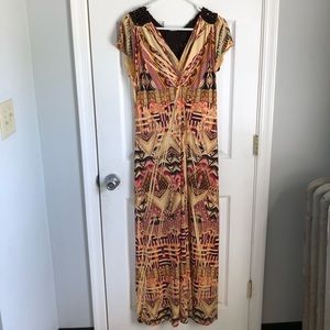 Aztec print maxi Dress